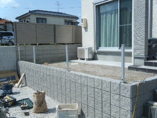 愛知県小牧市S様邸 ブロック・フェンス工事施工実績