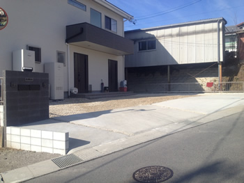 岐阜県土岐市2世帯SZ様邸 駐車場工事施工実績