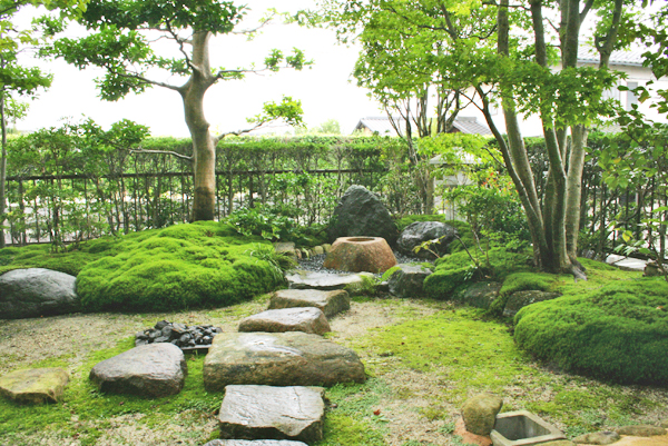 岐阜県多治見市 茶庭施工例 (施工後 1年経過)