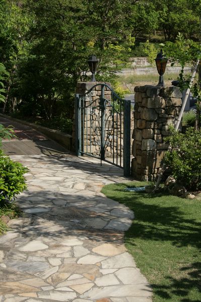 岐阜県中津川市K様邸洋風庭園エクステリア施工 昼の様子