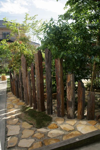 岐阜県中津川市K様邸洋風庭園エクステリア施工 昼の様子